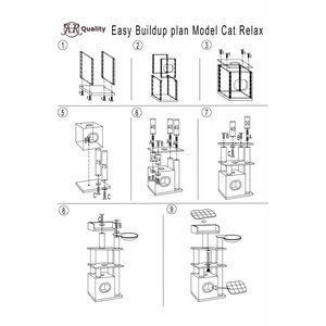 RHRQuality Arbre à chat Cat Relax PLUS Light Grey