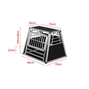 Alpuna N36 - Transportín de aluminio para perro - Jaula de coche para perros