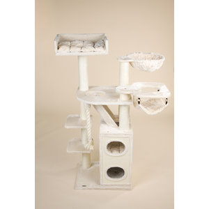 RHRQuality Rascador para gato Cat Penthouse Crown Cream