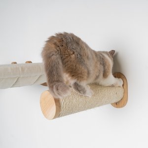 RHRQuality Mur d'Escalade Chats - Sets de Poteaux de Sisal (Beige)