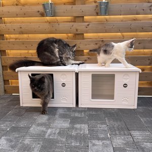 RHRQuality Maison pour chat Villa de Luxe White