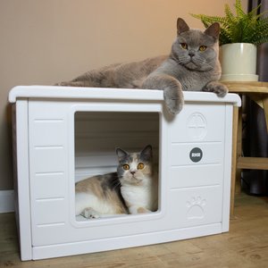 RHRQuality Maison pour chat Villa de Luxe White