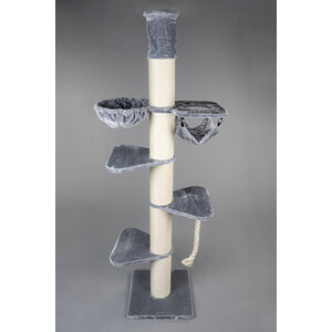 RHRQuality Arbre à chat Maine Coon Tower Crown Light Grey