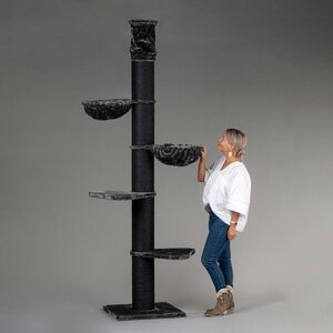 RHRQuality Arbre à chat Maine Coon Tower Blackline Dark Grey