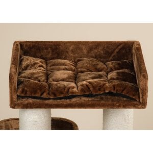 RHRQuality Fauteuil Lounge Devon Rex (2 trous pour vis) + Coussin Brown