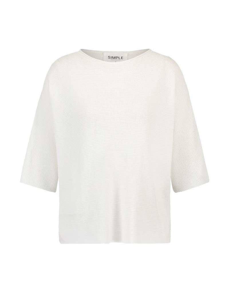 Simple Cornelia Short sleeve top Off white Simple