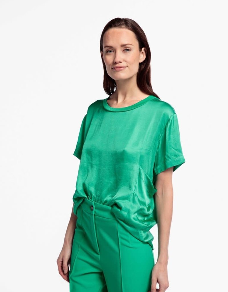 BC03820221 Vintage satin t-shirt green 