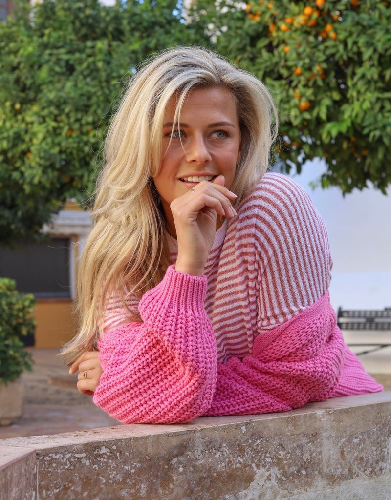 Nukus Tilly Sweater Stripe - Pink Nukus SS2262431