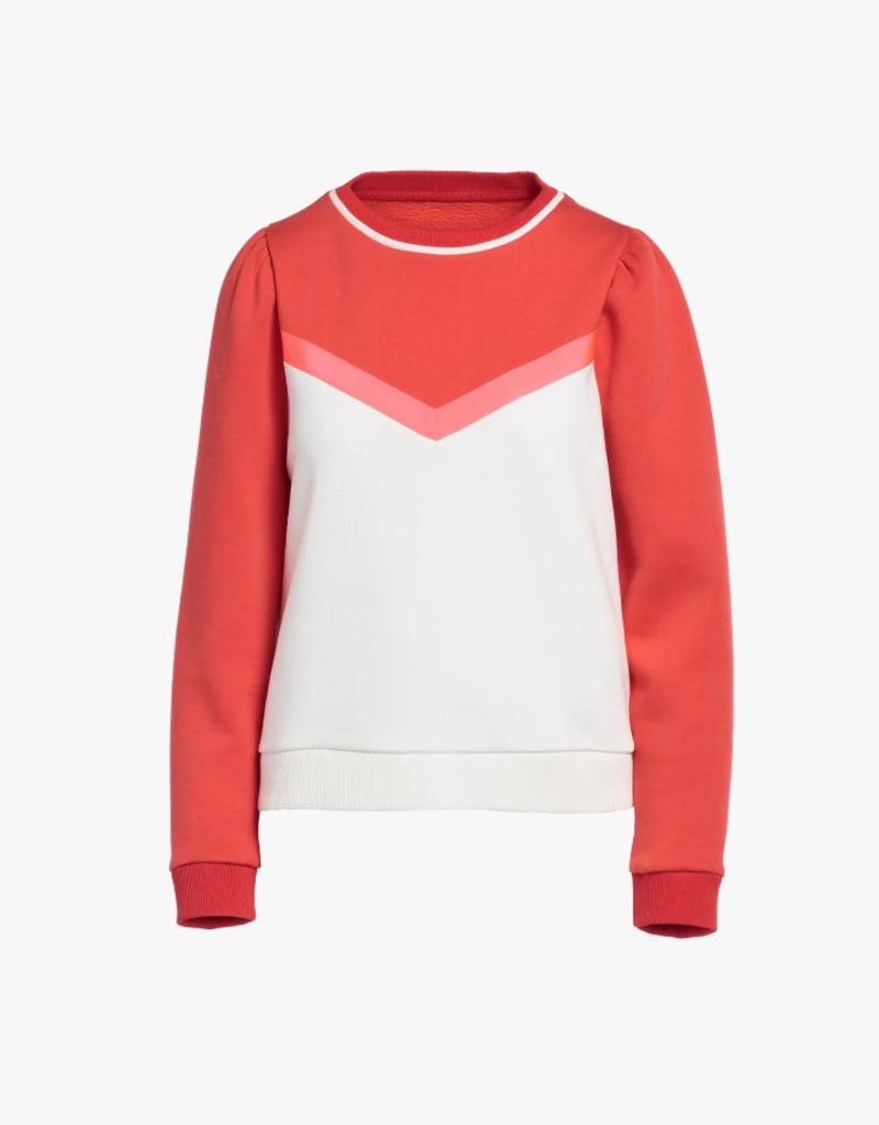Beaumont BC53231223 Pullover Sweat Colorblock Fire red Beaumont