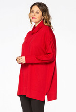 8902781 pullover wide high neck red Yoek