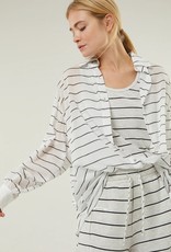 10Days 20-406-3201 oversized blouse stripe 10Days ecru/black