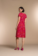 Geisha 37056-60 JUNE Dress short sleeves AOP fuchsia Geisha