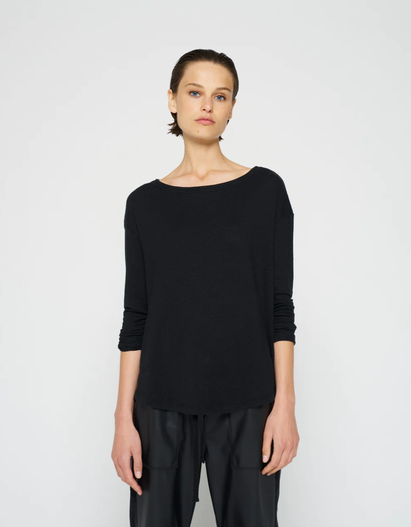 10Days 20-770-3203 longsleeve tee linen black 10Days