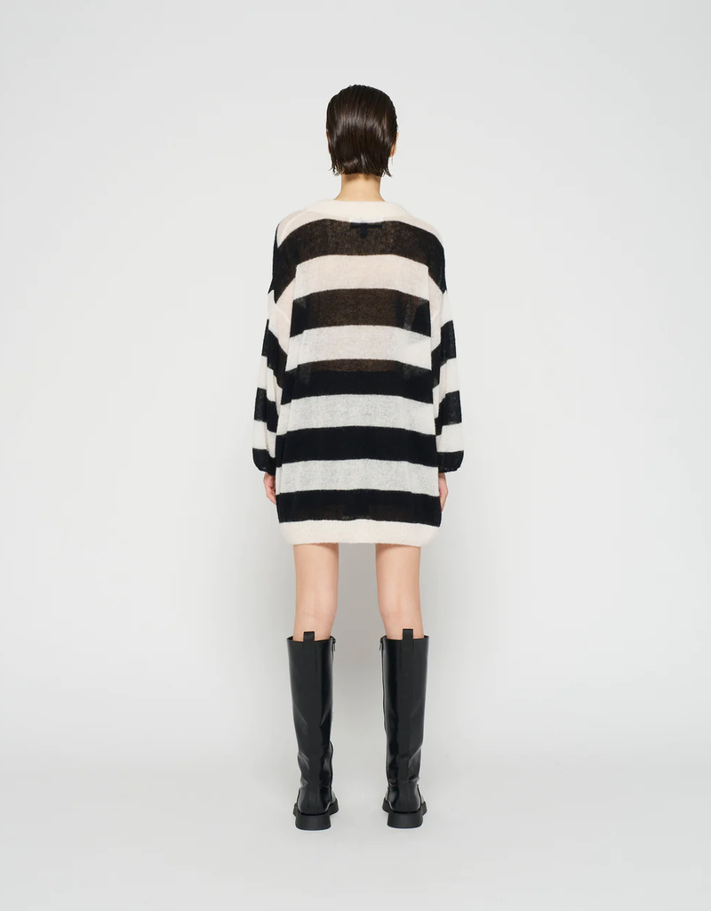 10Days 20-614-3203 sweater knit stripe ecru/black 10Days
