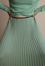 Summum Woman 6s1256-11733 Plisse skirt drapey satin Jade Summum