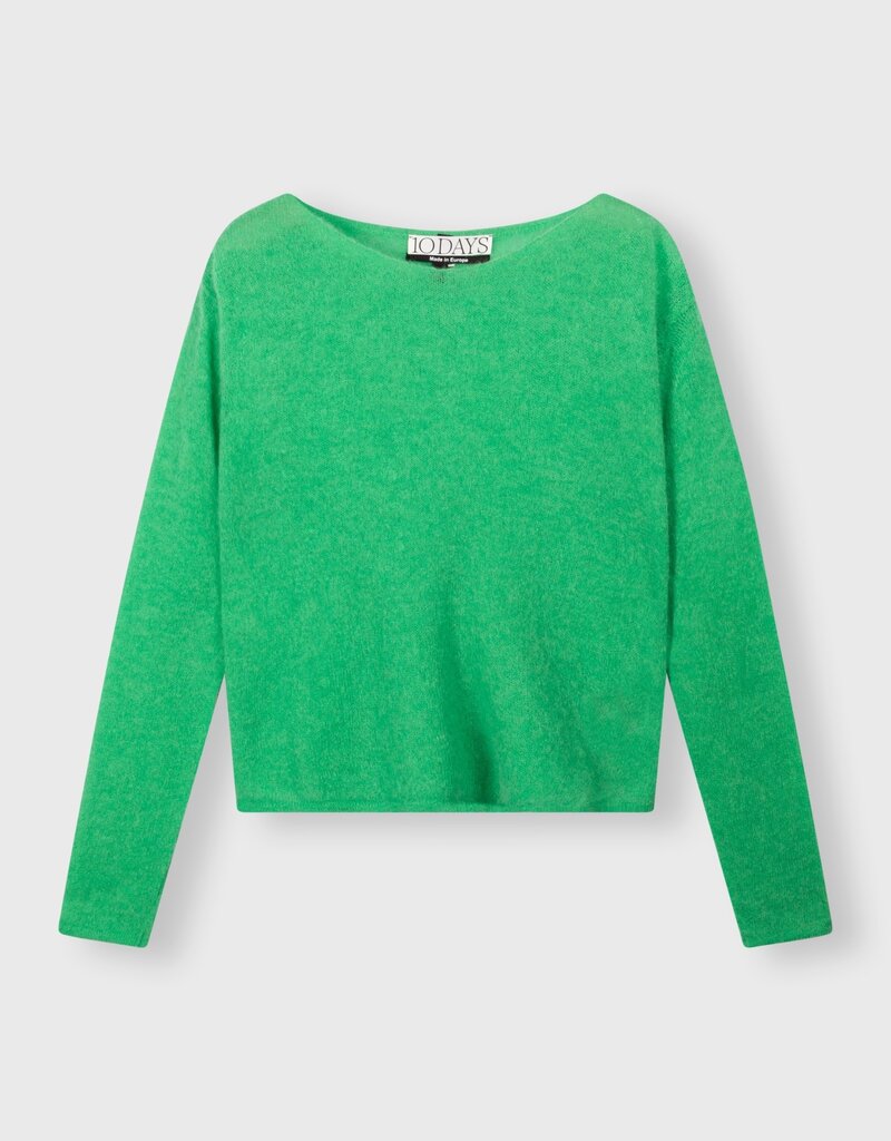 10Days 20-620-4201 thin knit sweater apple green 10Days