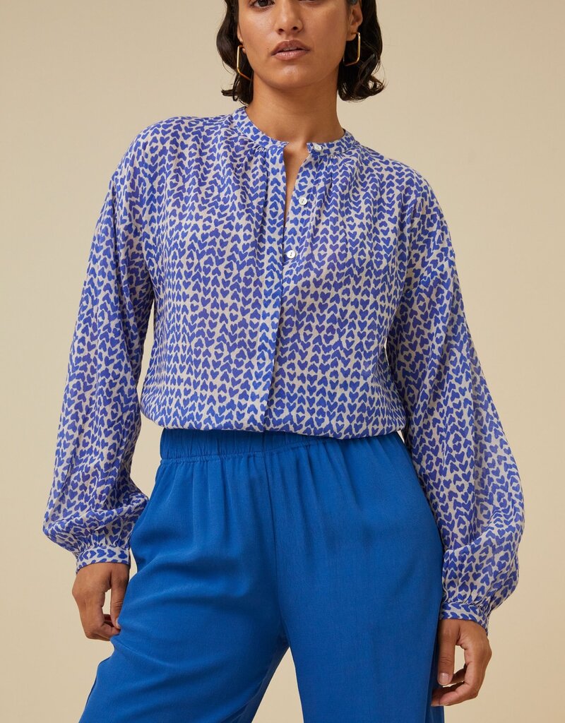 By Bar cecile love blouse blue love print By Bar 24112056