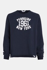 Penn&Ink N.Y S24F1430 Sweater print navy white Penn&Ink