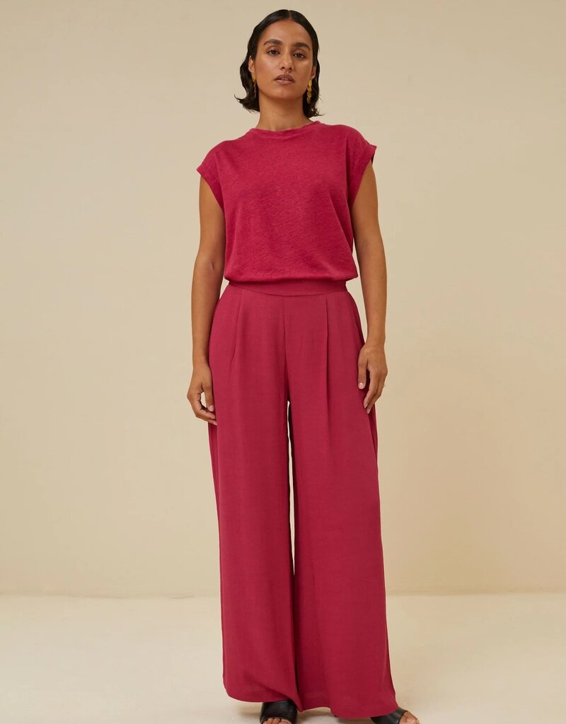 By Bar thelma linen top cerise By Bar 24111003