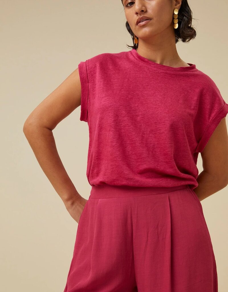 By Bar thelma linen top cerise By Bar 24111003