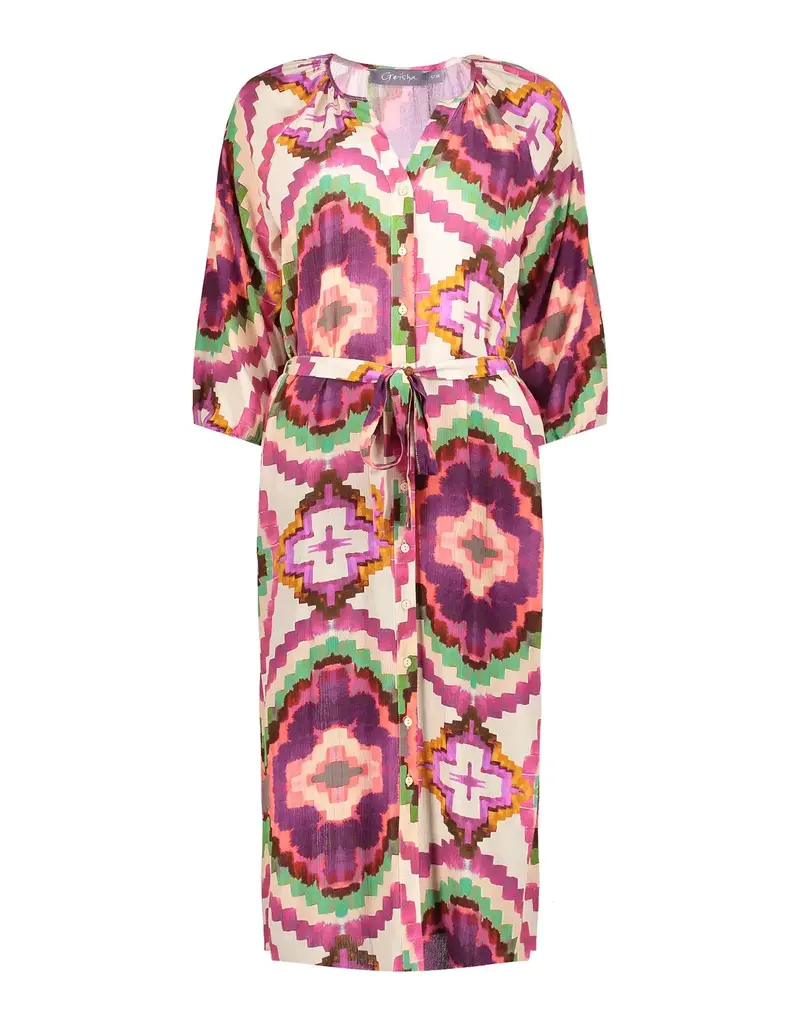 Geisha 47202-20 Dress fuchsia/soft green Geisha