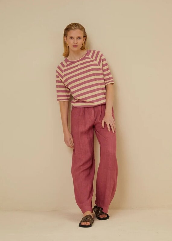 By Bar neva big v stripe top raspberry By Bar 24111016