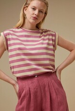 By Bar thelma big v stripe top raspberry By Bar 24111022