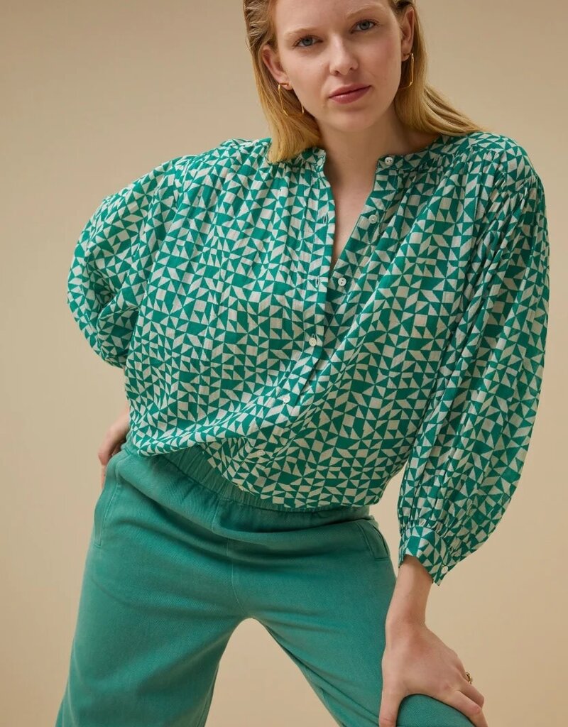 By Bar lucy graphic blouse graphic green By Bar 24112023