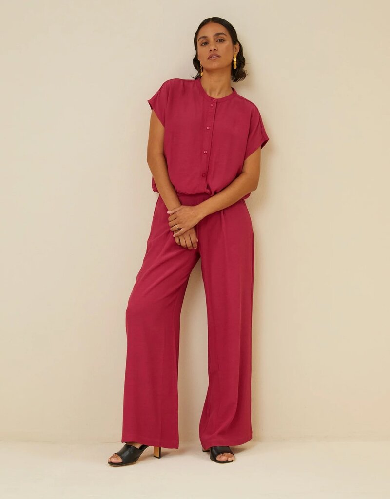 By Bar lode viscose blouse cerise By Bar 24112060