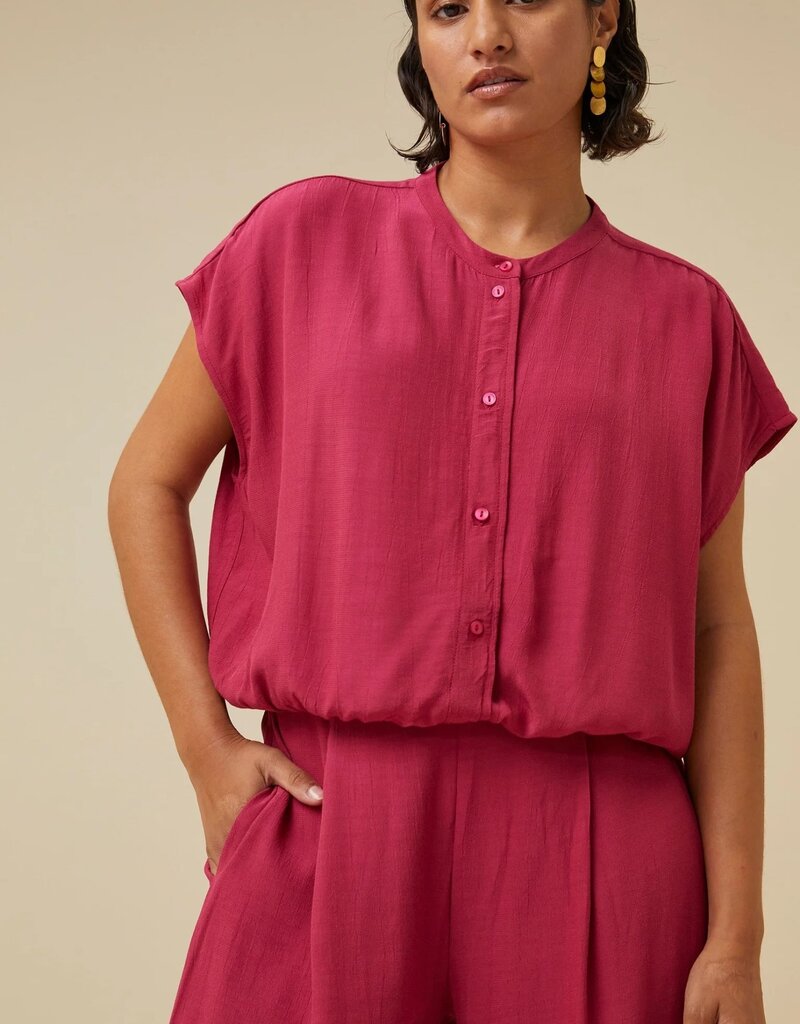 By Bar lode viscose blouse cerise By Bar 24112060