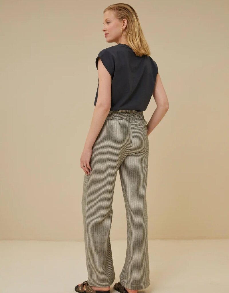 By Bar robyn linen stripe pant jet black By Bar 24118005