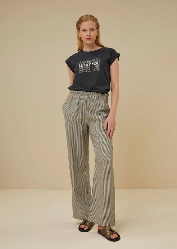 By Bar robyn linen stripe pant jet black By Bar 24118005