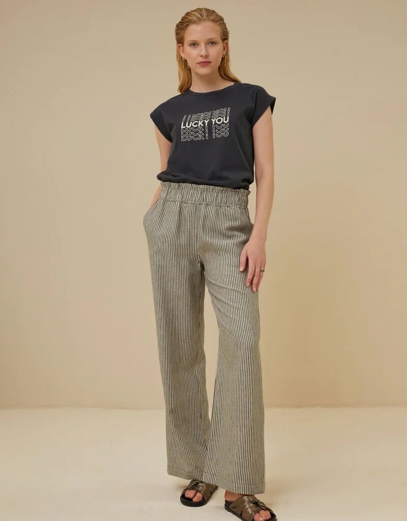 By Bar robyn linen stripe pant jet black By Bar 24118005