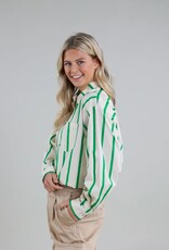 Nukus Ryleigh Blouse Stripe Light Sand/Green  Nukus SS240451982