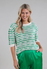 Nukus Vinna Pullover SS Stripe Green  Nukus SS240615692