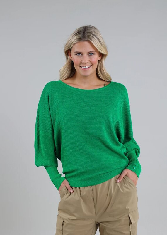 Nukus Batwing Pullover Lurex Green Nukus SS24065692