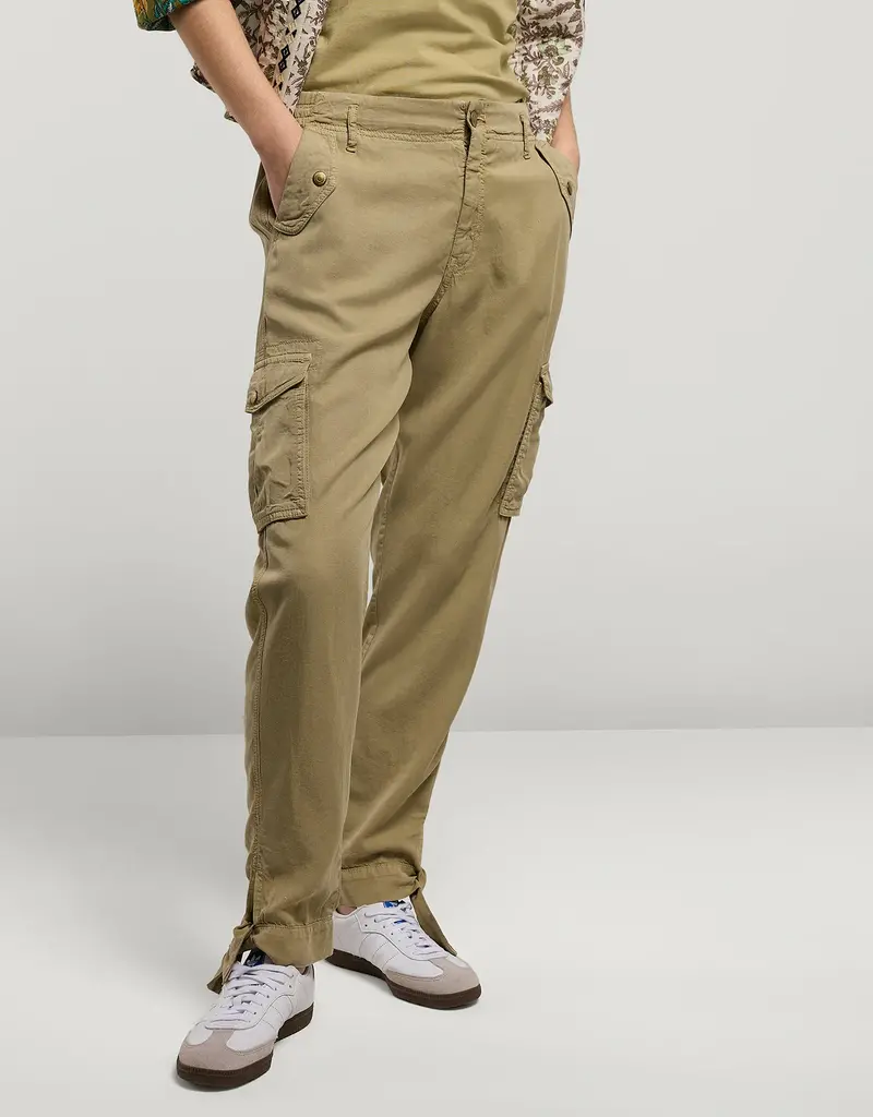 Summum Woman 4s2567-11806 Cargo pants breezy tencel  Green Lentil Summum