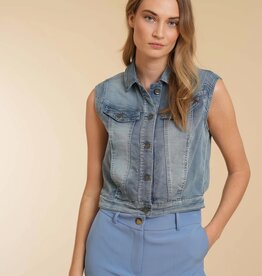 Geisha 45006-10 Jeans vest jog mid blue denim Geisha