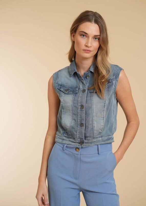 Geisha 45006-10 Jeans vest jog mid blue denim Geisha