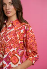 Geisha 43250-20 Blouse sand/fuchsia Geisha