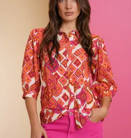 Geisha 43250-20 Blouse sand/fuchsia Geisha