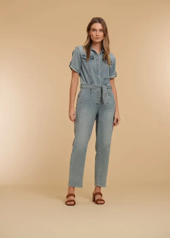 Geisha 41002-10 Jumpsuit denim stonebleach denim Geisha