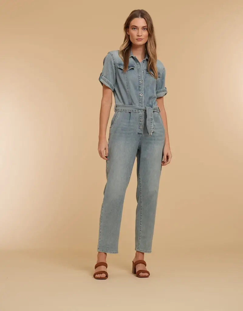 Geisha 41002-10 Jumpsuit denim stonebleach denim Geisha