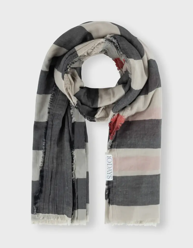 10Days 20-900-4202 scarf stripes poppy red 10Days