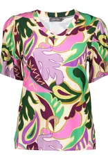 Geisha 42051-60 JAZZ T-shirt v-neck aop lilac/green Geisha