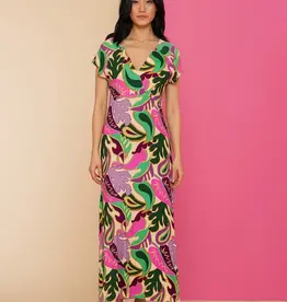 Geisha 47135-60 JANE Dress long aop lilac/green Geisha