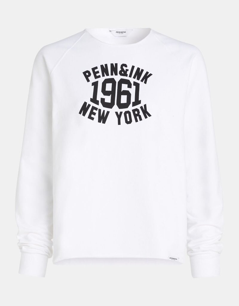 Penn&Ink N.Y S24F1430 Sweater print white Penn&Ink