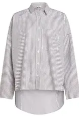 Penn&Ink N.Y S24Z627 blouse stripe brown Penn&Ink