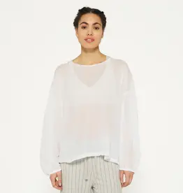 10Days 20-418-4202 balloon sleeve blouse white 10Days