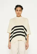 10Days 20-600-4202 sleeveless sweater knit stripes light safari 10Days